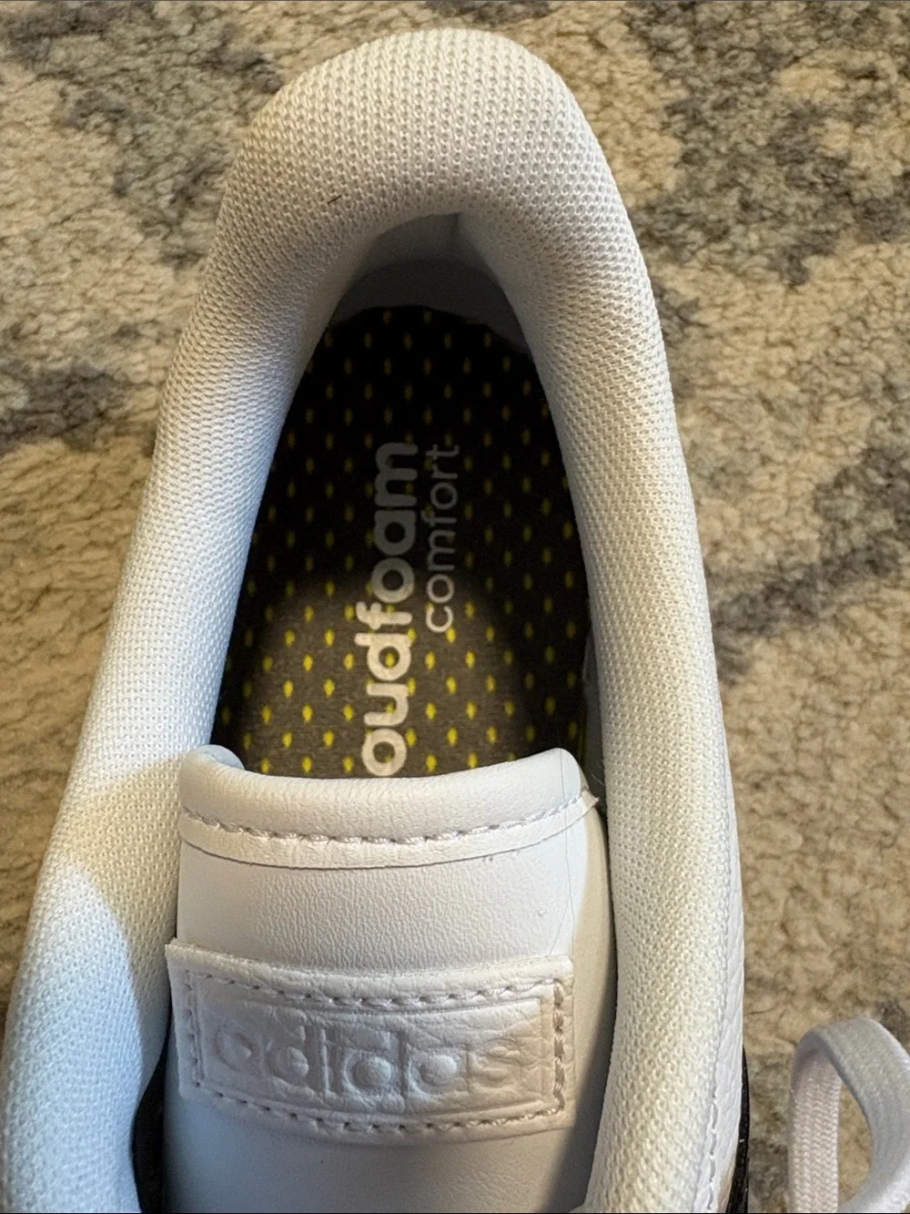 Adidas Grand Court SE White Leather Sneakers with Black Stripes